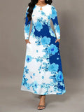 Damen Maxikleid mit floralen Mustern R&B