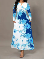 Damen Maxikleid mit floralen Mustern R&B
