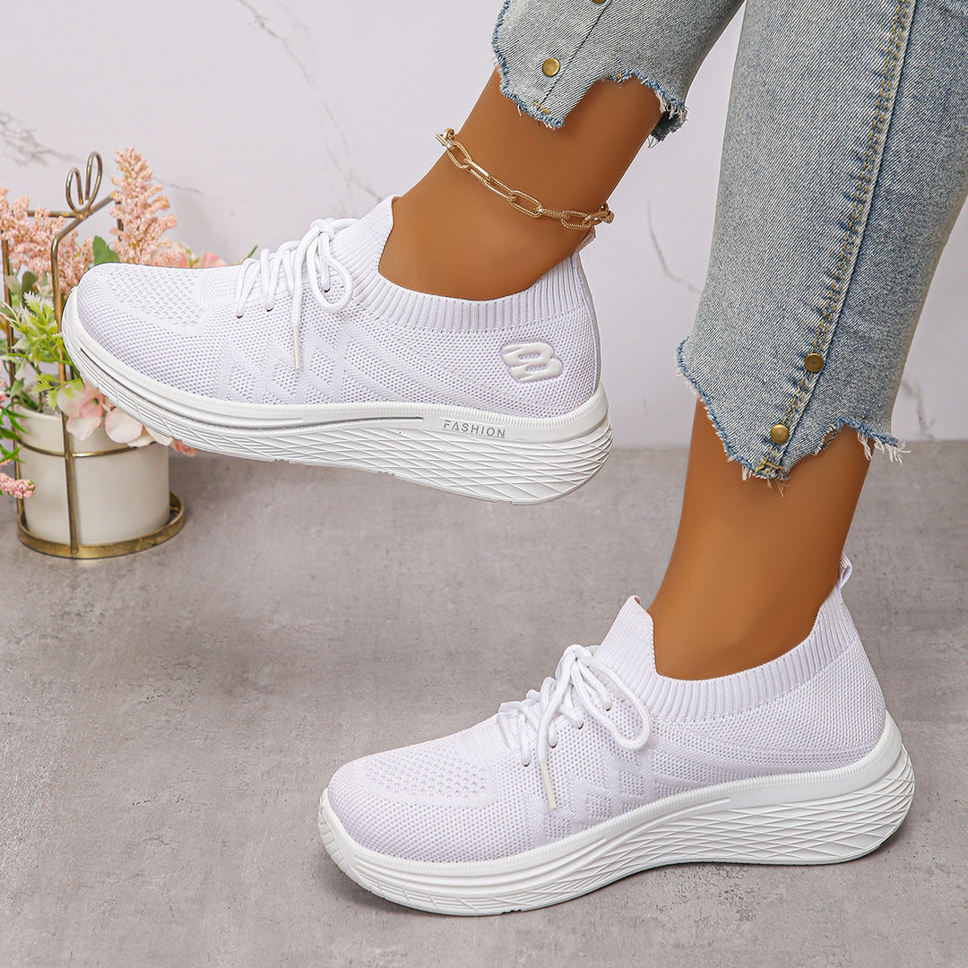 Damen Sportliche Sneakers mit elastischem Kragen und atmungsaktiver Mesh-Oberfläche R&B