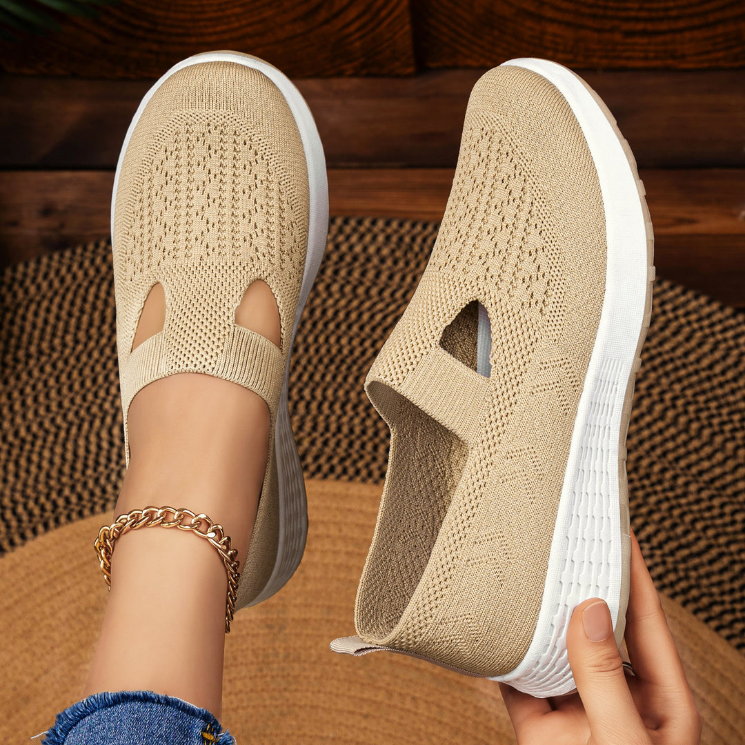 Damen Komfortable Slip-On Sportschuhe mit atmungsaktivem Obermaterial R&B