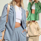 Damen Sportliches Sweatshirt-Set mit Kapuze und weichen Materialien R&B