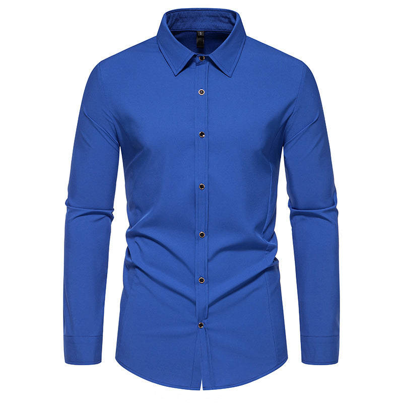 Herren modisches Langarmhemd mit elegantem Schnitt R&B