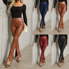 Damen Hochgezogene Leggings mit seitlichen Schlitzen R&B
