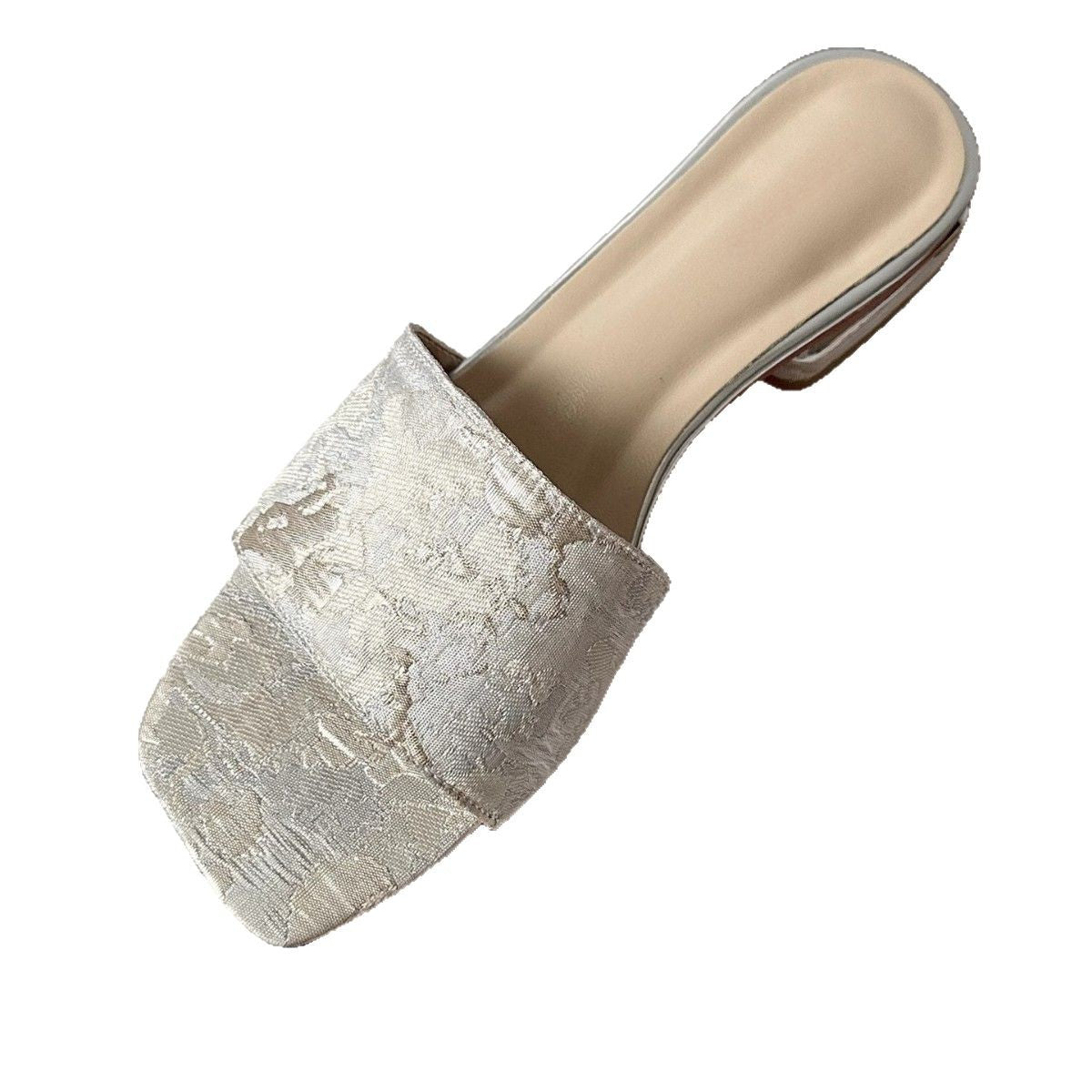 Damen Elegante Mules mit kunstvollem Stickdesign R&B