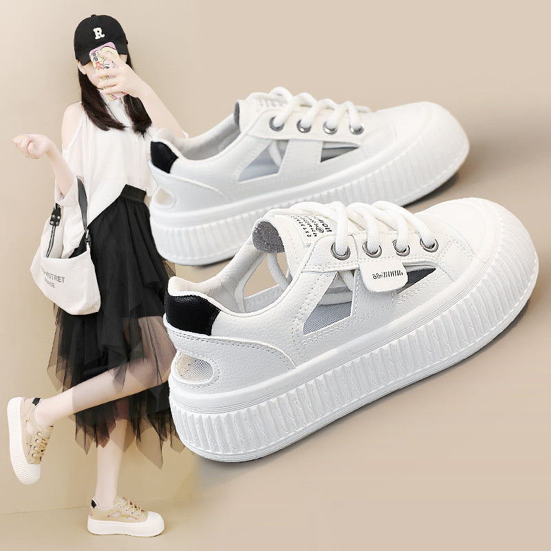 Damen modische Chunky Sneakers mit atmungsaktiver Mesh-Oberfläche und rutschfester Sohle R&B
