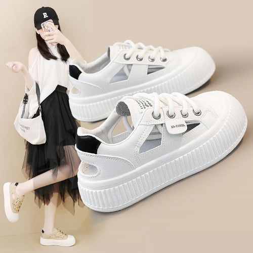 Damen modische Chunky Sneakers mit atmungsaktiver Mesh-Oberfläche und rutschfester Sohle R&B