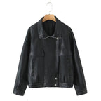 Damen Kunstlederjacke mit lässigem Schnitt und praktischen Taschen R&B