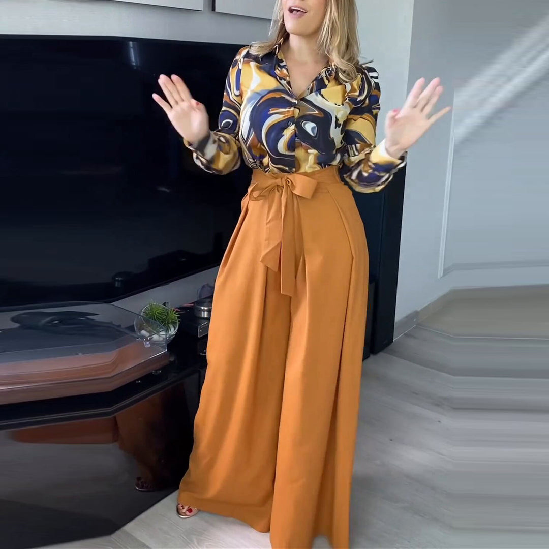 Damen elegantes und luftiges Maxikleid mit hübschem Muster R&B