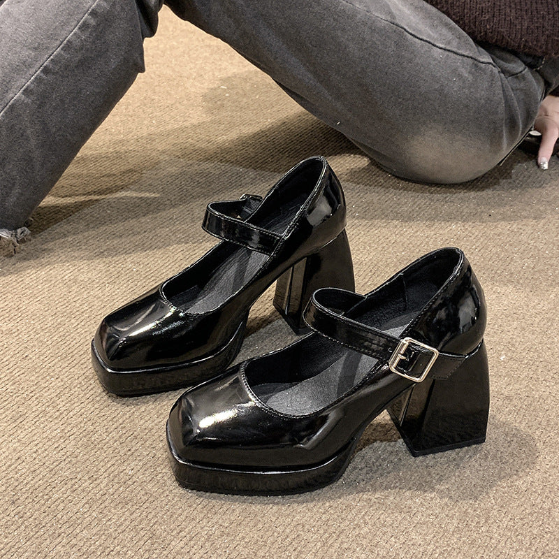 Damen elegante Plateau-Pumps mit Perlen-Detail R&B