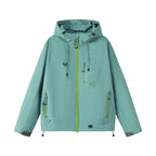 Damen technische Outdoor-Jacke mit Material und verstellbarem Kapuzensystem R&B
