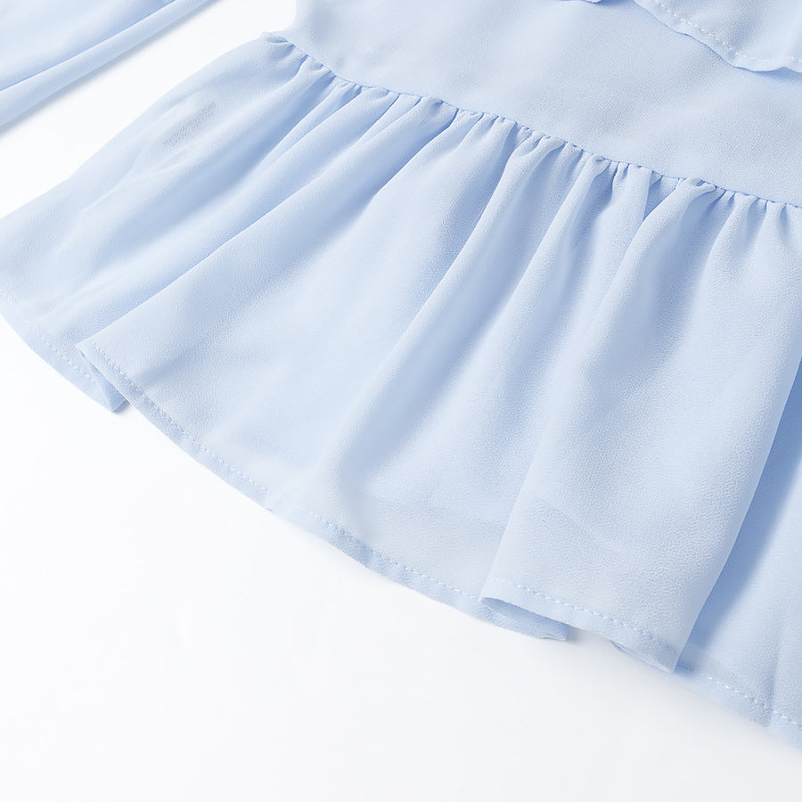 Damen elegante leichte Bluse mit Rüschenelementen R&B