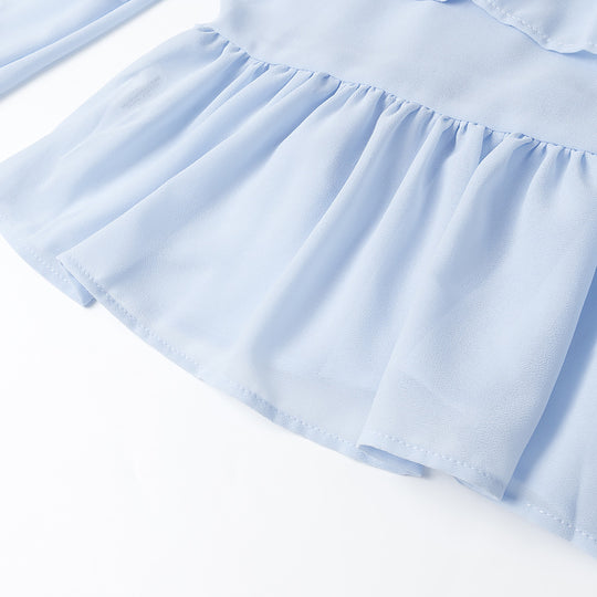 Damen elegante leichte Bluse mit Rüschenelementen R&B