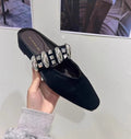 Damen elegante Slipper mit dekorativem Schmuckdetail R&B