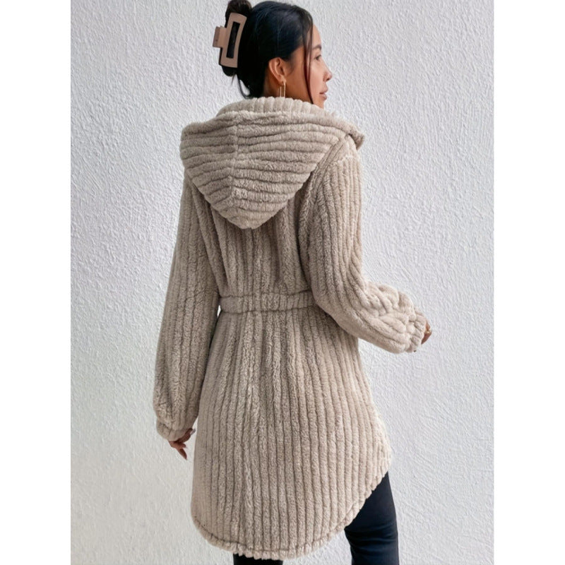 Damen Kuschelige Strickjacke mit langen Ärmeln und voluminösem Schnitt R&B