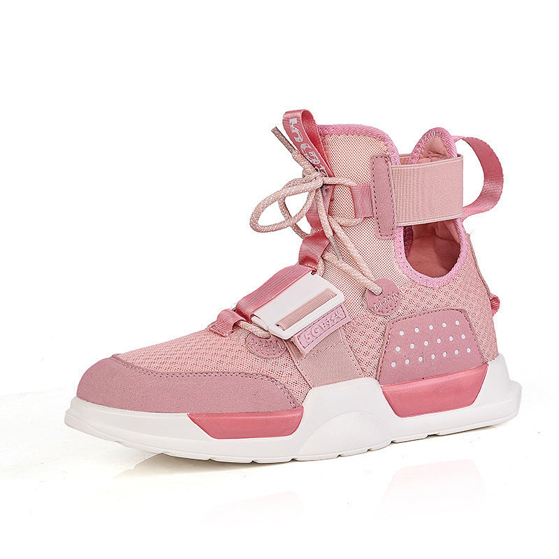 Damen Sportliche High-Top Sneaker mit verstellbarem Riemensystem R&B