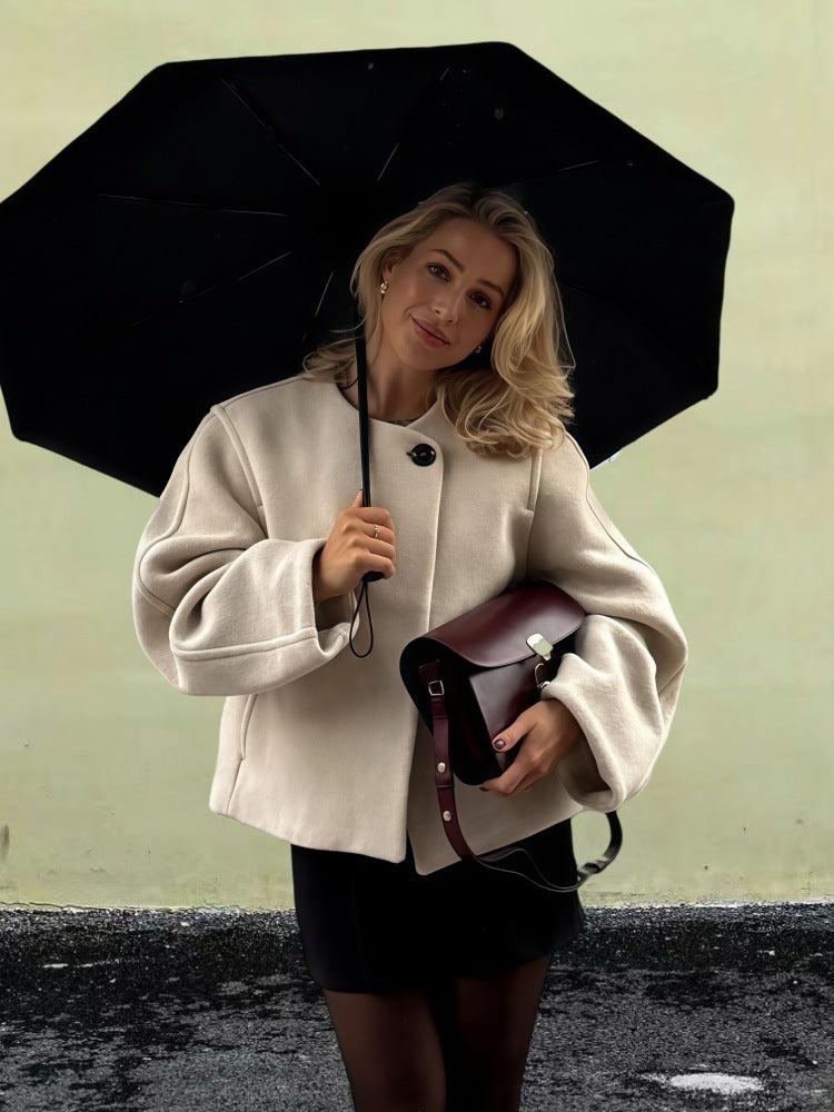 Damen Schulterjacke mit voluminösen Ärmeln und schickem Schnitt R&B