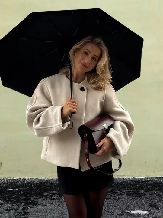 Damen Schulterjacke mit voluminösen Ärmeln und schickem Schnitt R&B