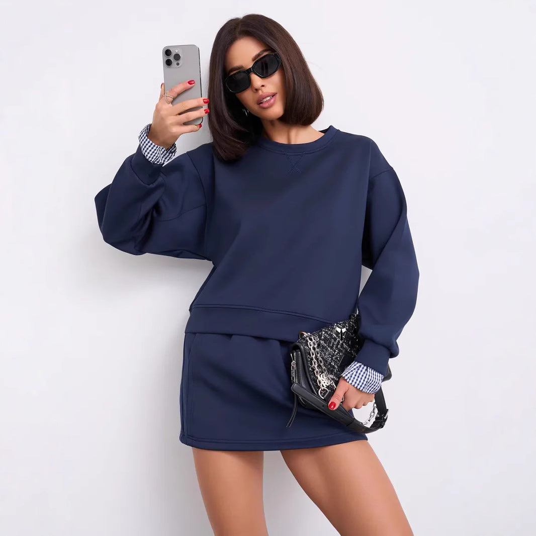 Damen sportliches Freizeit-Set mit weiten Ärmeln und verstellbarem Bund R&B