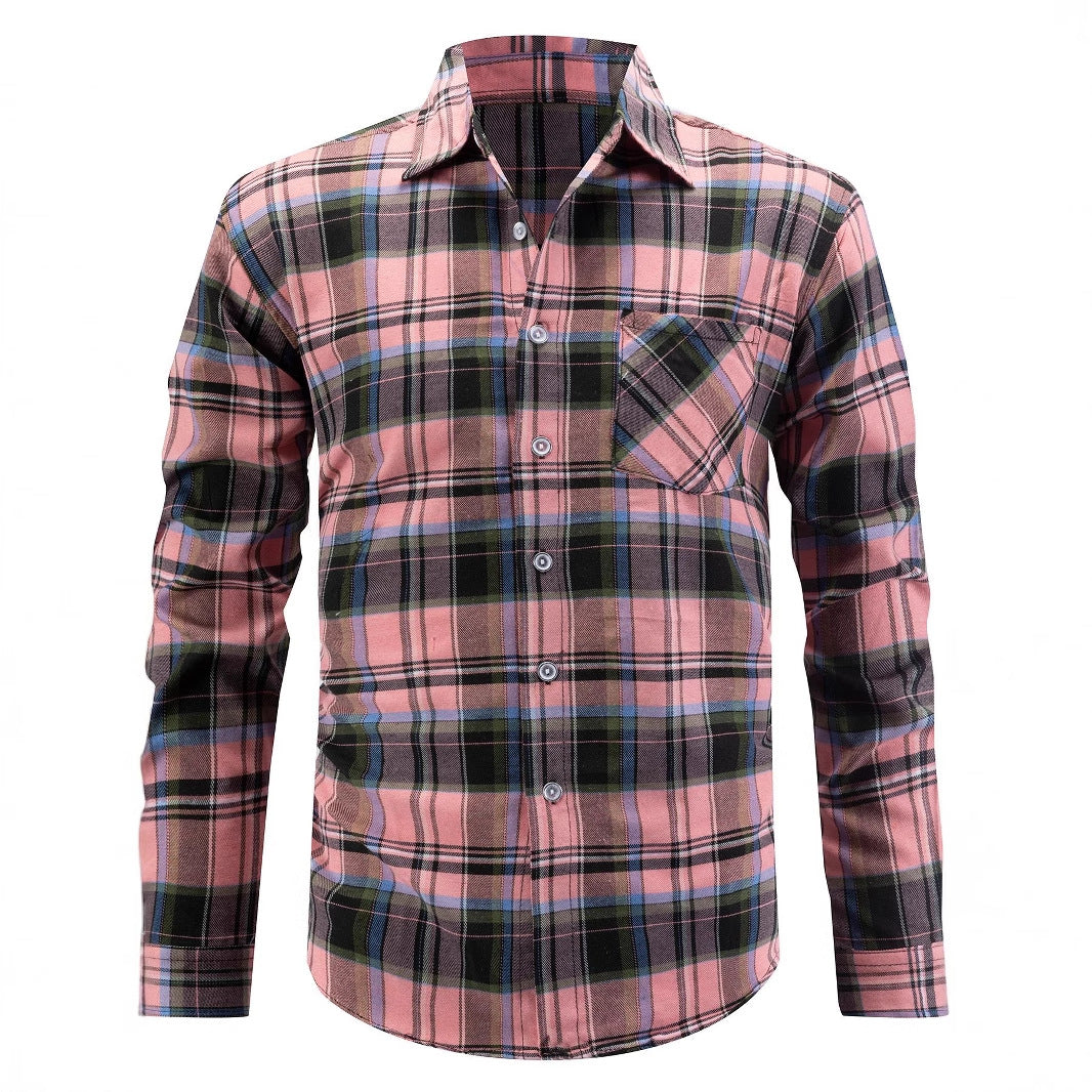 Damen modisches und bequemes Flanellhemd mit kariertem Muster R&B