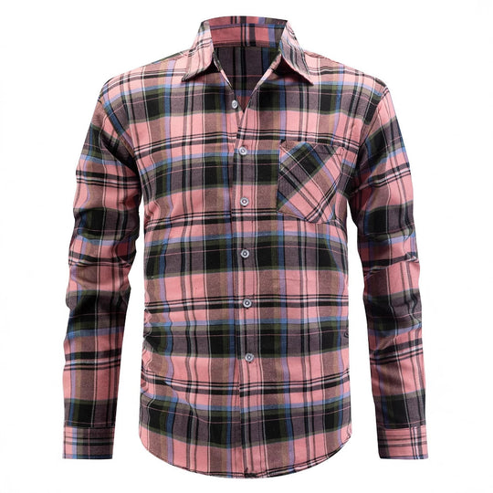 Damen modisches und bequemes Flanellhemd mit kariertem Muster R&B