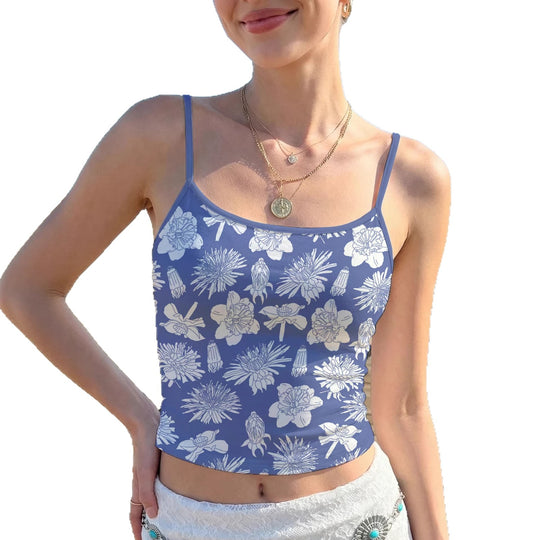 Damen Crop-Top mit buntem Mandala-Design R&B