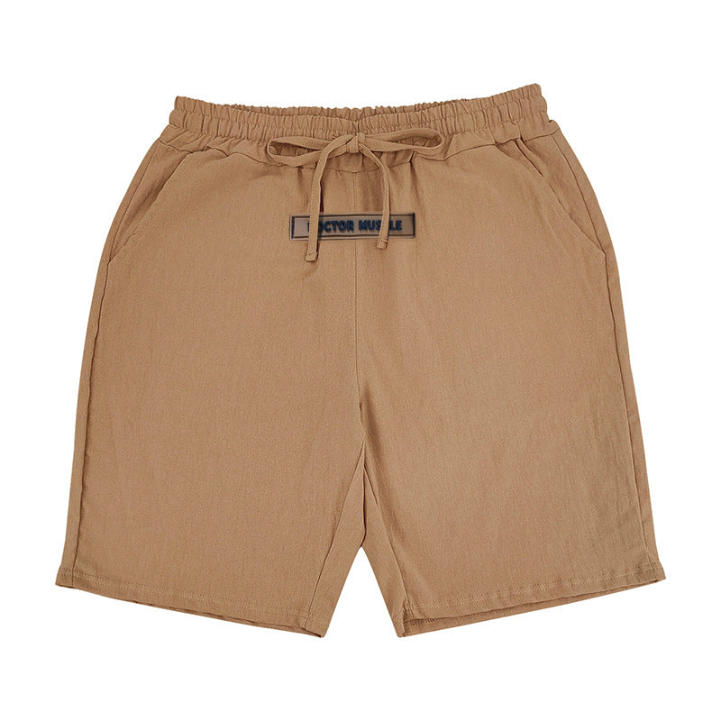 Herren lässige Strandshorts mit elastischem Bund und verstellbarem Kordelzug R&B