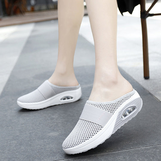 Damen Atmungsaktive Slip-On Schuhe mit elastischem Riemen R&B