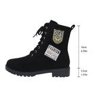 Damen Schnürstiefeletten mit modischem Patch-Design R&B