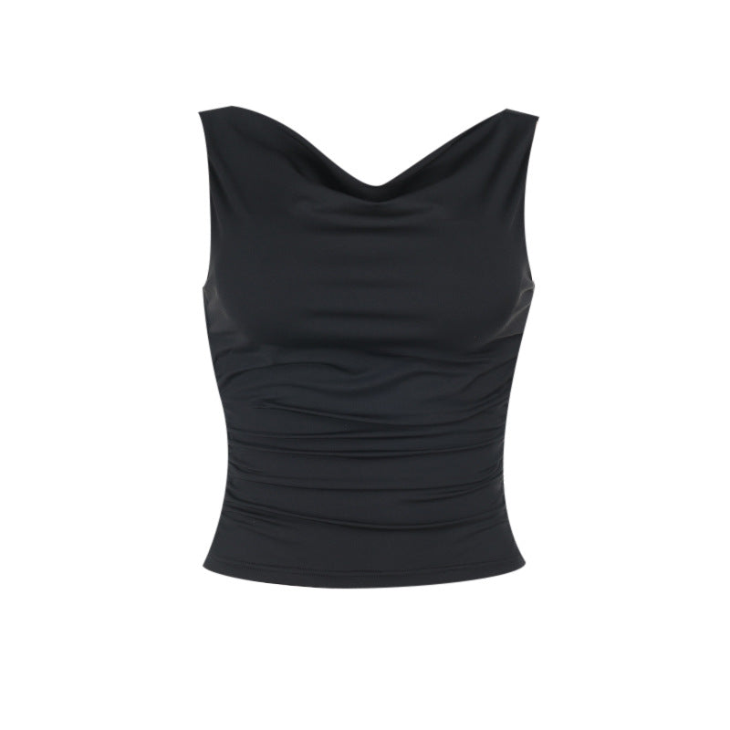 Damen figurbetontes Top mit asymmetrischem Ausschnitt und angenehmem Stretch R&B