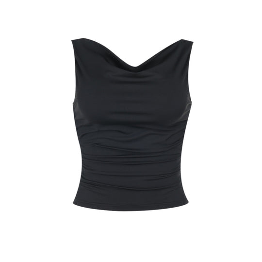 Damen figurbetontes Top mit asymmetrischem Ausschnitt und angenehmem Stretch R&B