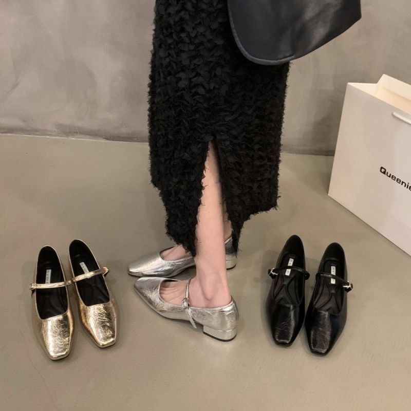 Damen Elegante Slingback-Ballerinas mit modischem Glanz R&B