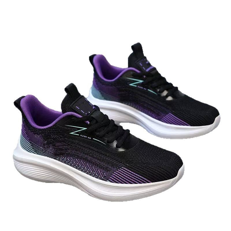 Damen Sportliche Lauf-Sneaker mit atmungsaktiver Oberflächenstruktur und stoßdämpfender Sohle R&B