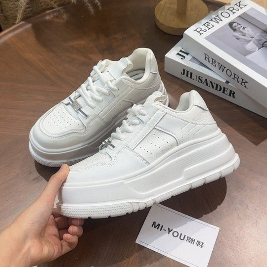 Damen modische Plateau-Sneaker mit rutschfester Sohle und atmungsaktivem Obermaterial R&B