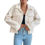 Damen Kuschelige Fleecejacke im stylishen Design mit Taschen R&B