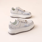 Damen modische Sneakers mit hohem Plateau und atmungsaktivem Design R&B