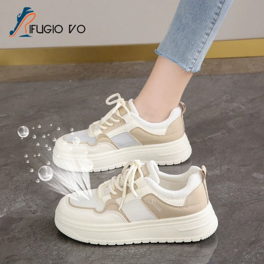 Damen Sportliche Sneaker mit atmungsaktiver Mesh-Oberfläche und dämpfender Sohle R&B