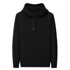 Herren Kapuzenpullover mit strukturierter Strickoptik