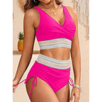 Damen Bikini-Set mit modischem Wickeldesign und verstellbaren Trägern R&B