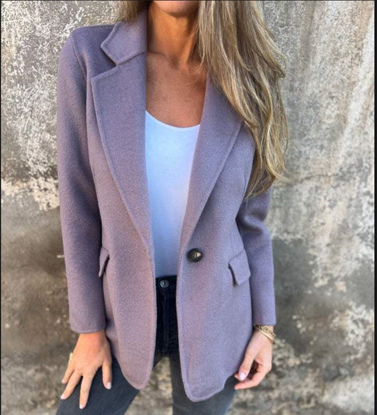 Damen Elegante Softblazer mit feinem Strukturstoff R&B