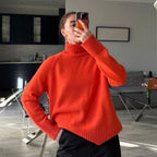 Damen Feinstrickpullover mit hohem Kragen R&B