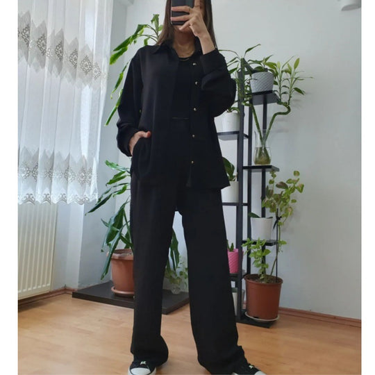 Damen lässiges und elegantes Blazer-Hosen-Ensemble R&B