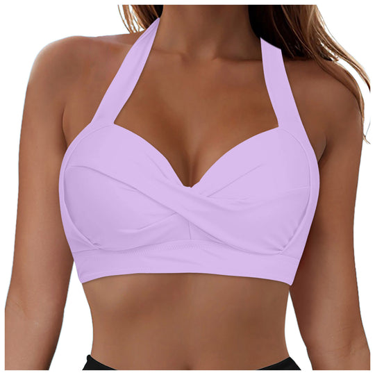 Damen Modisches Bikinioberteil mit Wickeldesign R&B