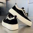 Damen sportive Sneakers mit erhöhtem Plateau und weichem Innenfutter R&B