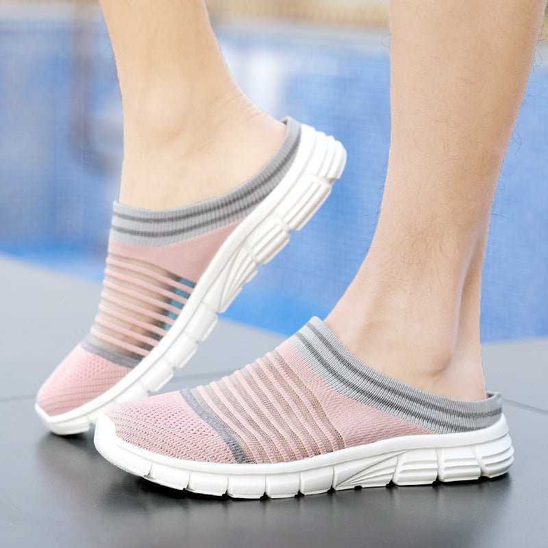 Damen Freizeit-Sneaker mit flexiblem Strick-Obermaterial und rutschfester Sohle
