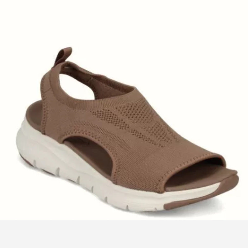 Damen Komfortable Sandaletten mit atmungsaktiver Strickoberfläche und ergonomischem Fußbett R&B