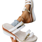 Damen Wedge-Sandaletten mit stylischem Riemen-Design und komfortablem Fußbett R&B