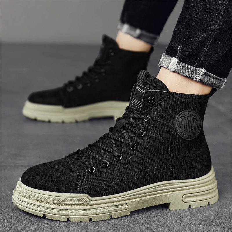 Damen Hohe Sneaker mit robustem Canvas-Obermaterial und rutschfester Sohle R&B