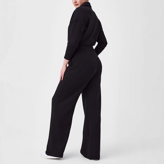 Damen Luxuriöser Lounge-Jumpsuit mit elegantem Stehkragen und praktischem Reißverschluss R&B