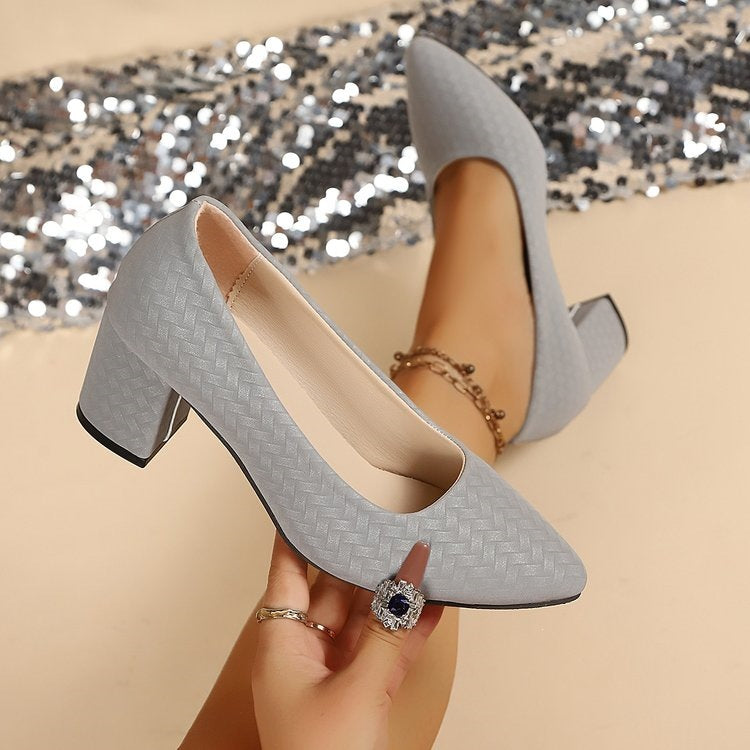Damen Stilvolle Blockabsatz-Pumps R&B