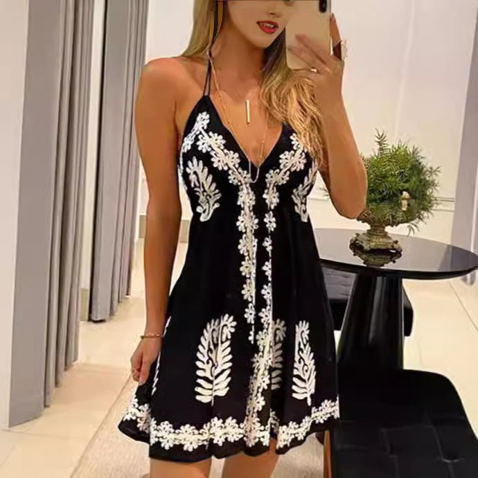 Damen verspieltes Sommerkleid mit elegante Stickereien R&B